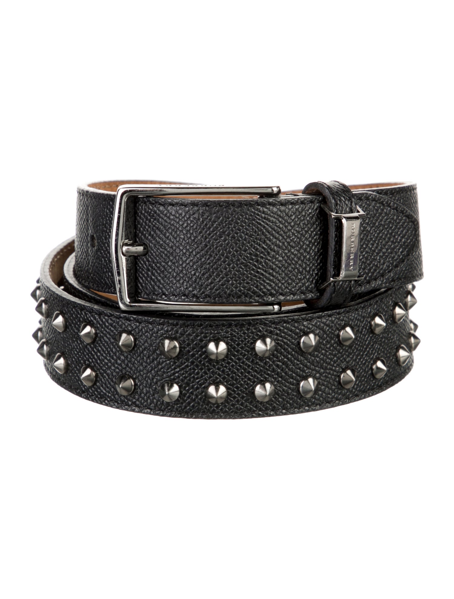 Burberry Leather Studded Accents Belt