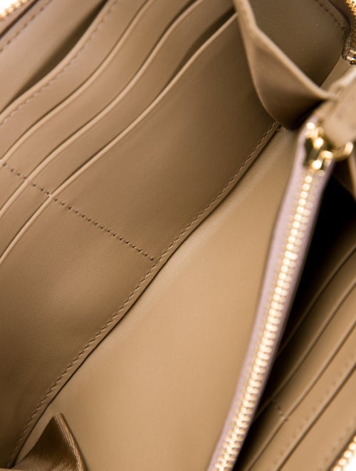 Burberry Canvas Plaid Print Continental Wallet