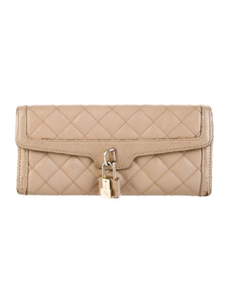 Burberry Quilted Pattern Leather Continental Wallet