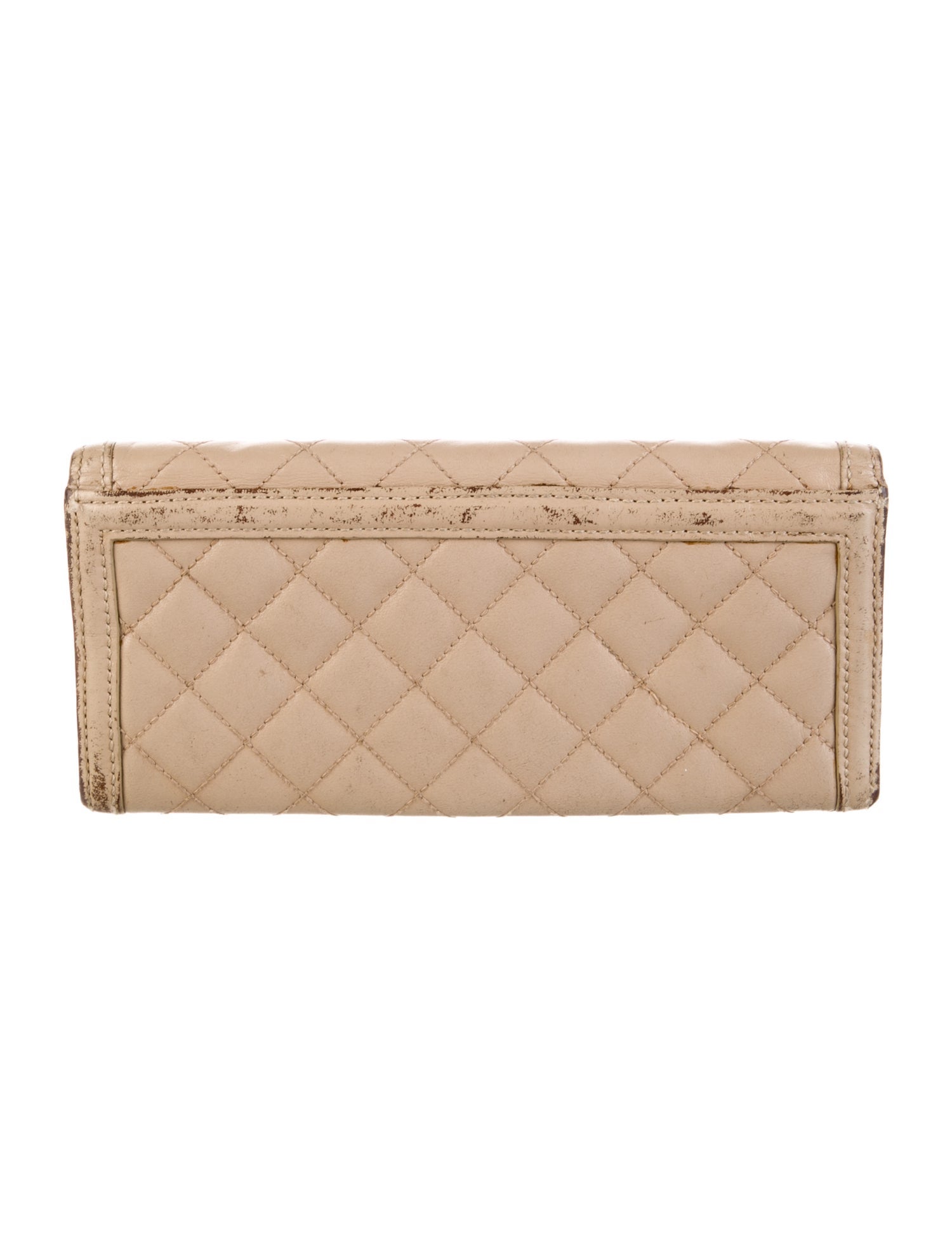 Burberry Quilted Pattern Leather Continental Wallet