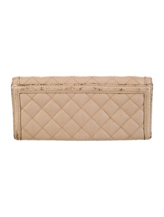 Burberry Quilted Pattern Leather Continental Wallet
