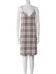 Burberry London Plaid Print Knee-Length Dress