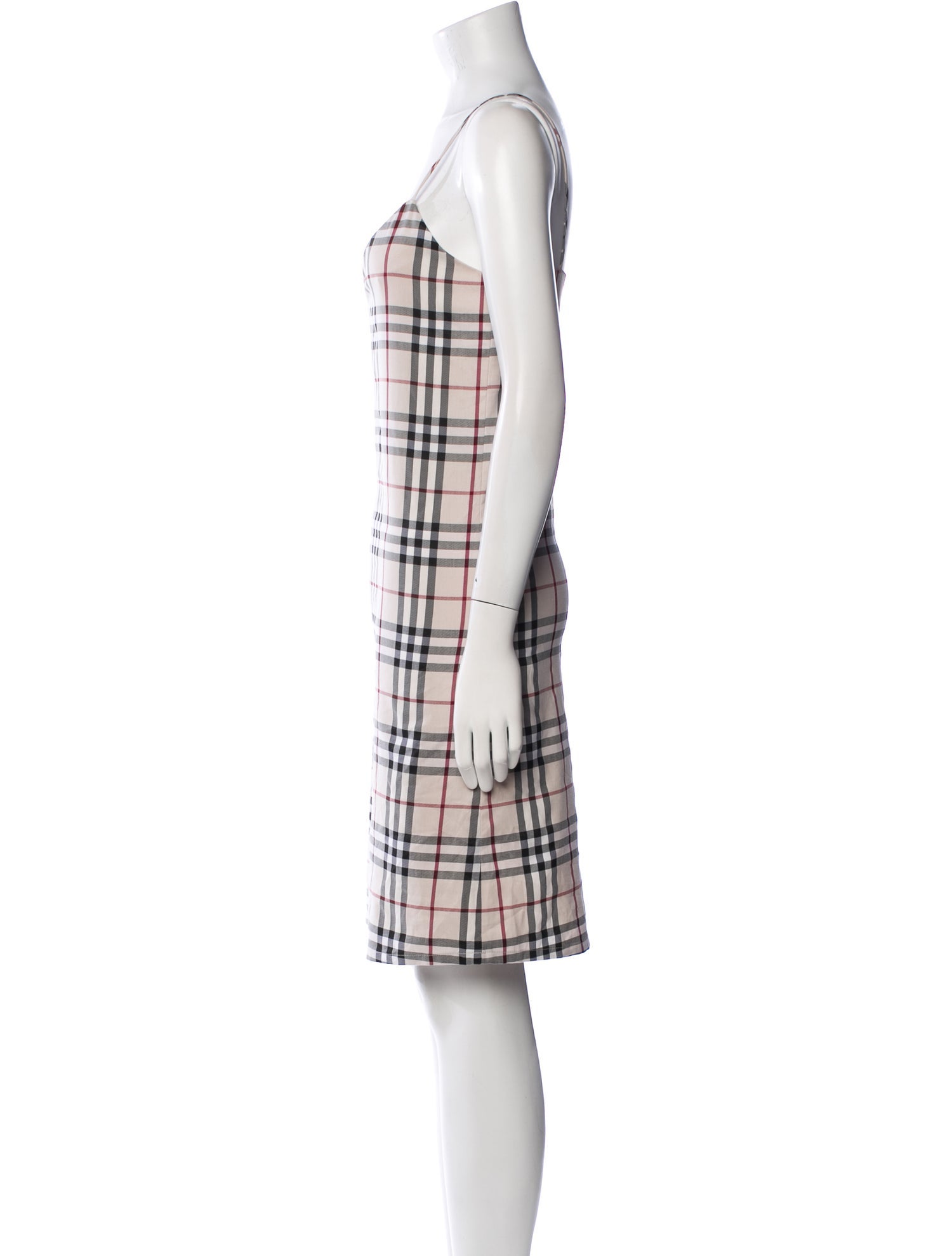 Burberry London Plaid Print Knee-Length Dress
