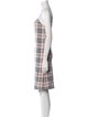 Burberry London Plaid Print Knee-Length Dress