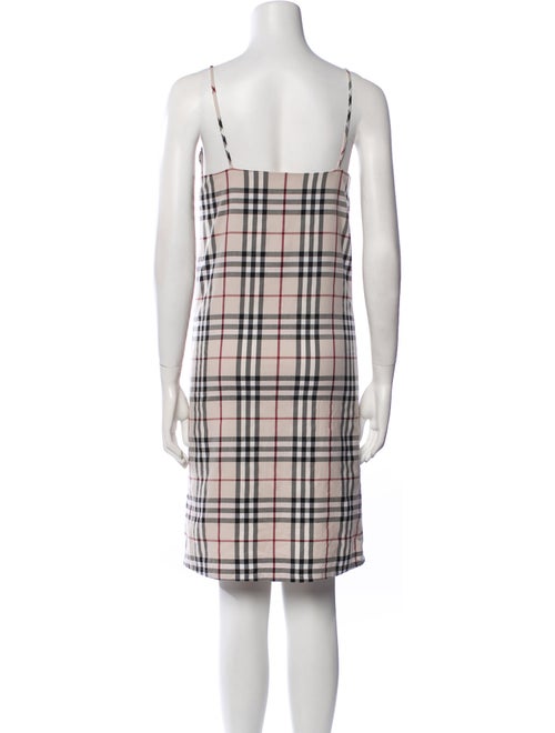 Burberry London Plaid Print Knee-Length Dress
