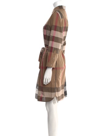 Burberry Plaid Print Knee-Length Dress