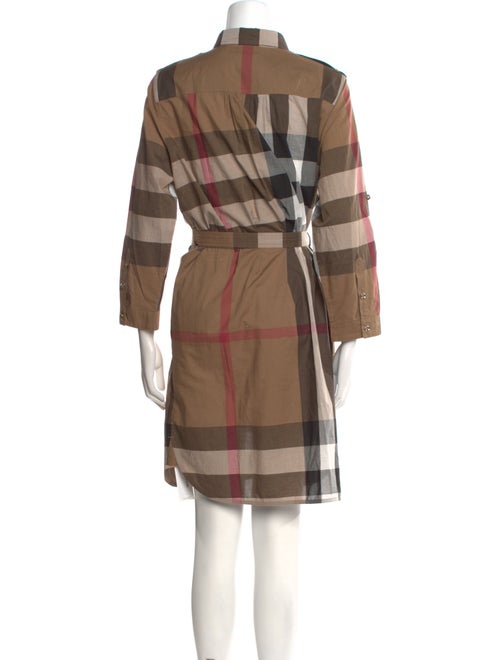 Burberry Plaid Print Knee-Length Dress