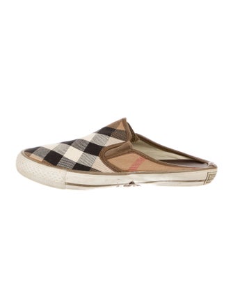 Burberry Nova Check Pattern Canvas Sneakers