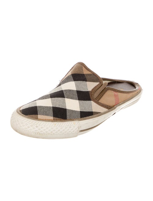 Burberry Nova Check Pattern Canvas Sneakers