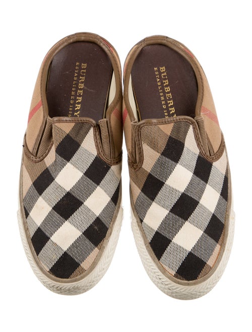 Burberry Nova Check Pattern Canvas Sneakers