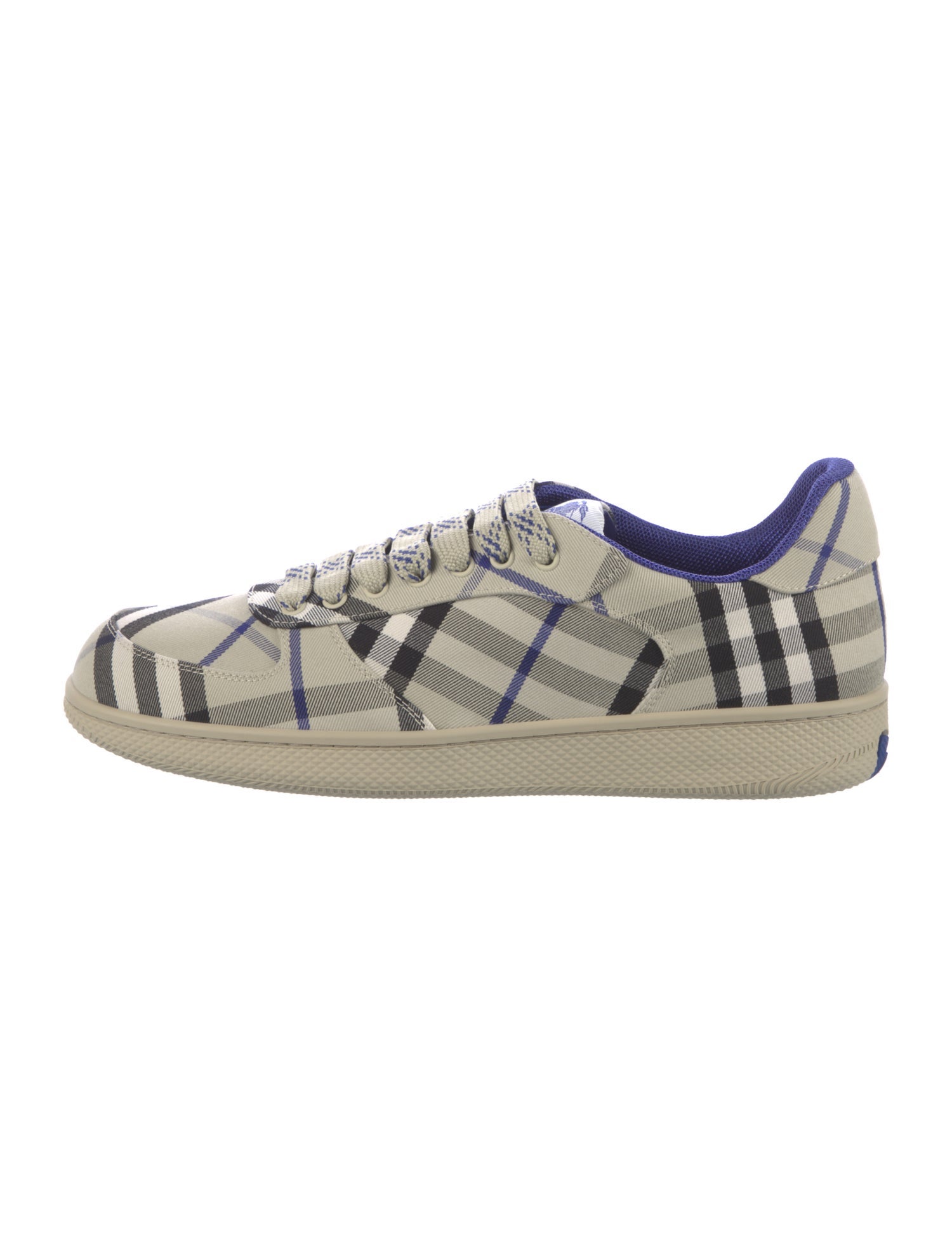 Burberry Canvas Plaid Print Sneakers w/ Tags