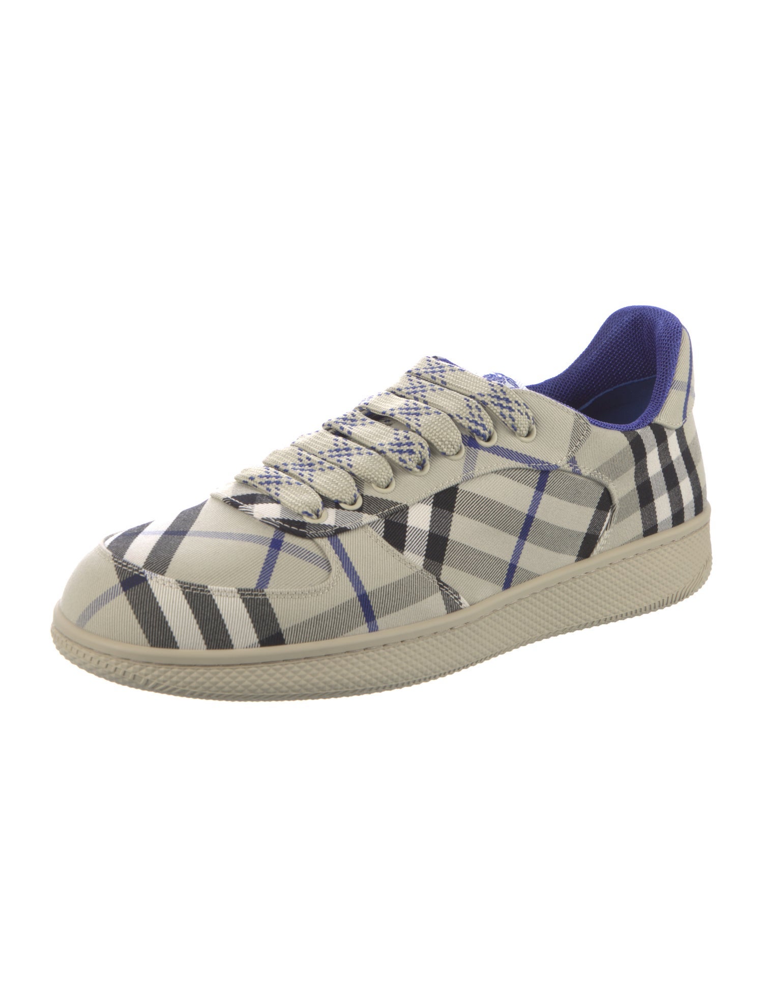Burberry Canvas Plaid Print Sneakers w/ Tags