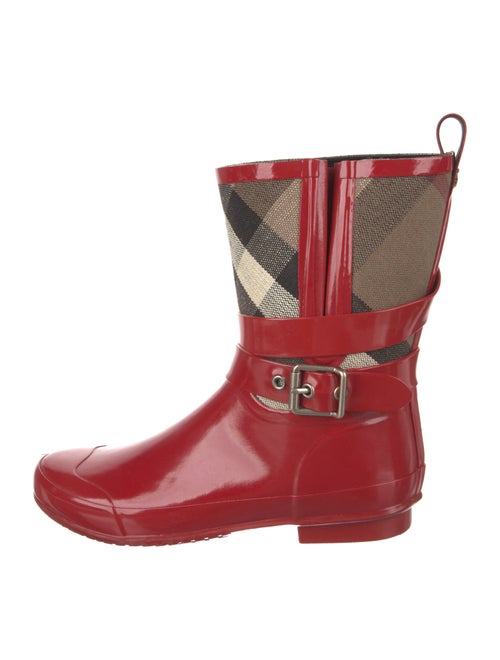 Burberry Nova Check Pattern Rubber Rain Boots