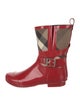 Burberry Nova Check Pattern Rubber Rain Boots