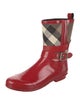 Burberry Nova Check Pattern Rubber Rain Boots