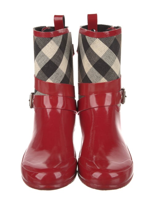 Burberry Nova Check Pattern Rubber Rain Boots
