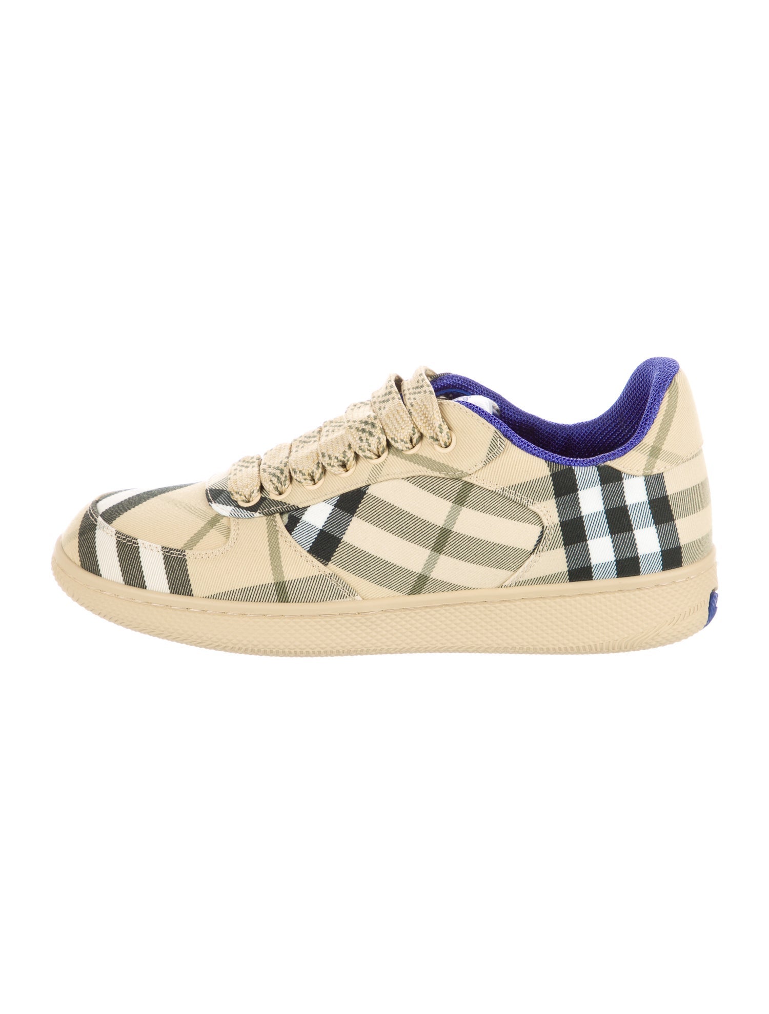 Burberry Plaid Print Sneakers w/ Tags