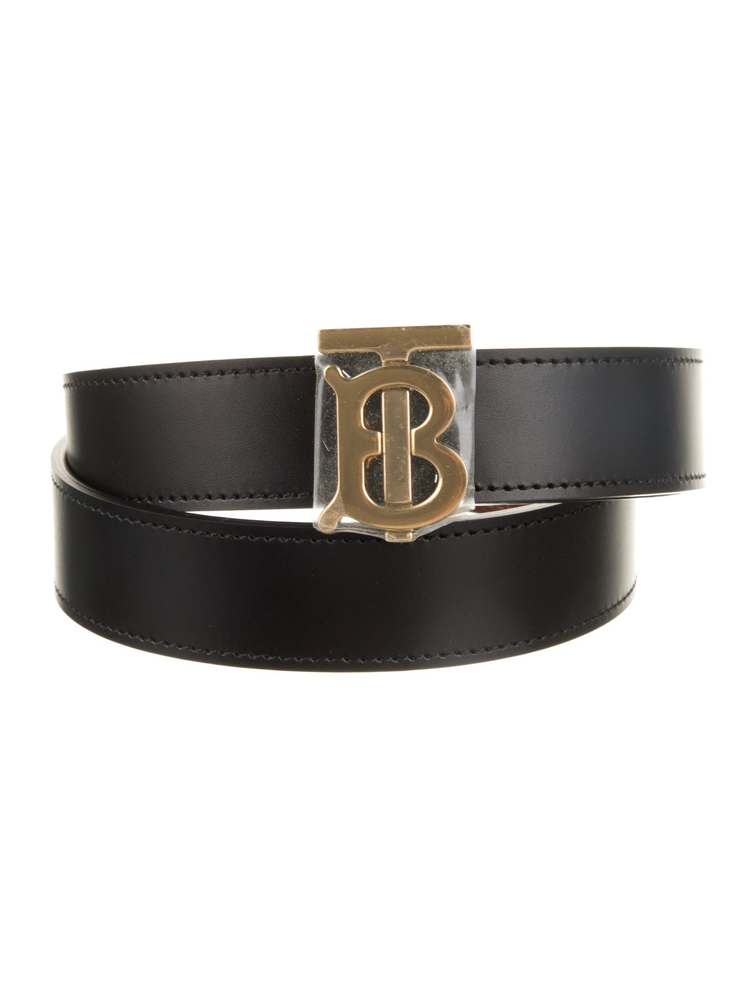 Burberry TB Monogram Leather Belt