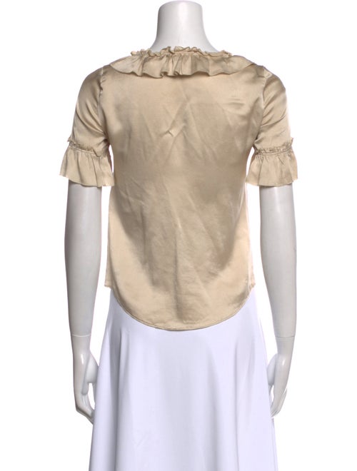Burberry Silk Scoop Neck Blouse