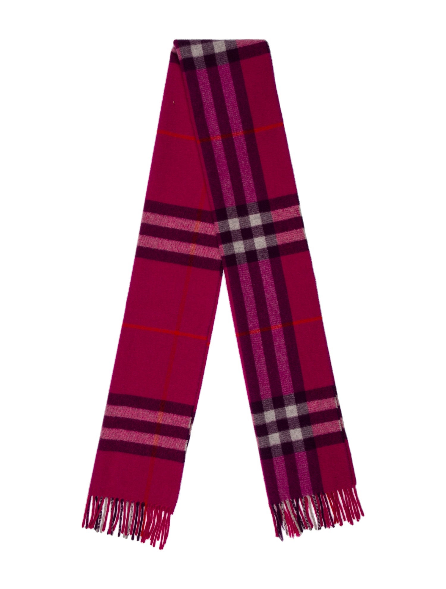 Burberry Cashmere Super Nova Check Pattern Scarf