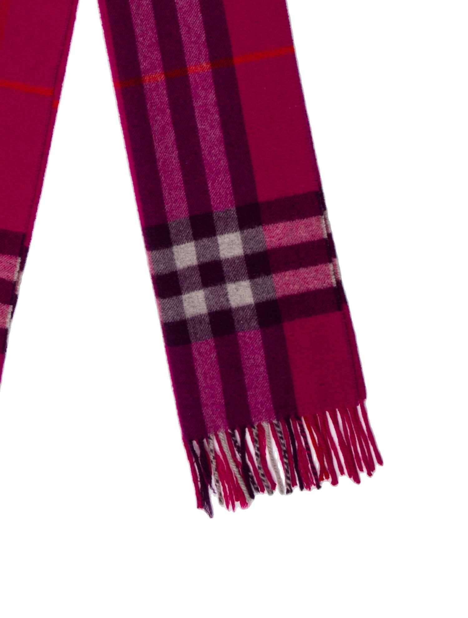 Burberry Cashmere Super Nova Check Pattern Scarf