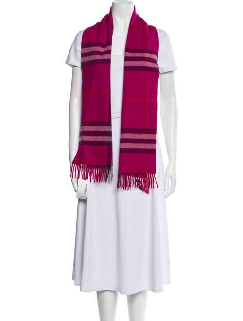 Burberry Cashmere Super Nova Check Pattern Scarf