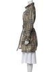 Burberry Plaid Print Trench Coat