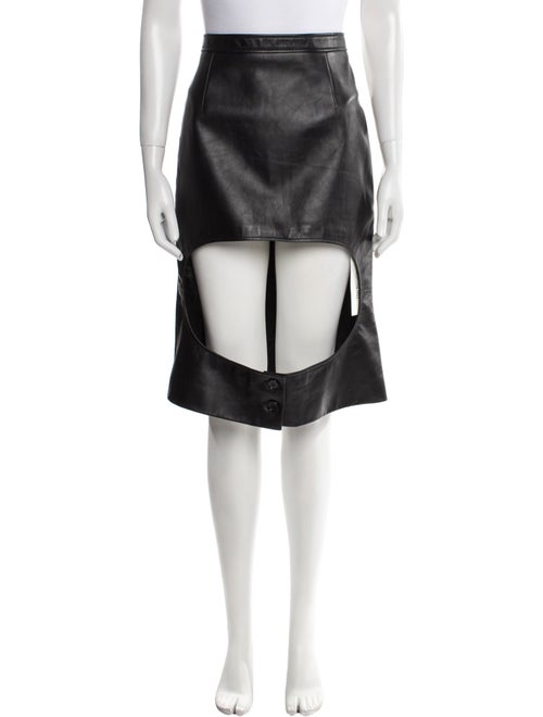 Burberry Leather Knee-Length Skirt