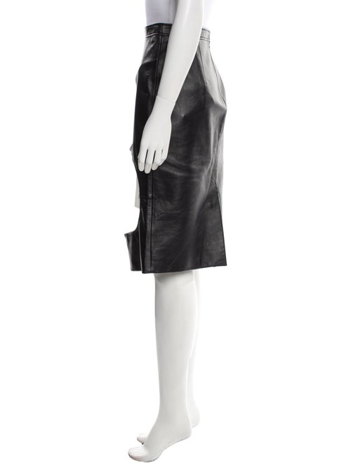 Burberry Leather Knee-Length Skirt