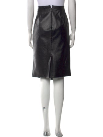 Burberry Leather Knee-Length Skirt