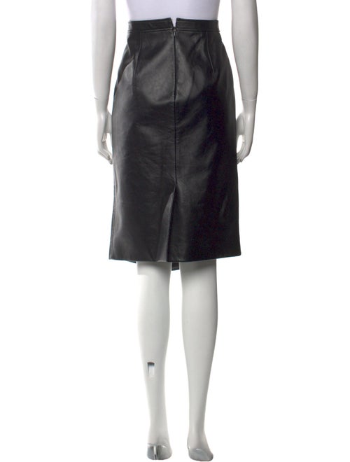 Burberry Leather Knee-Length Skirt