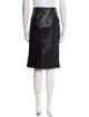 Burberry Leather Knee-Length Skirt