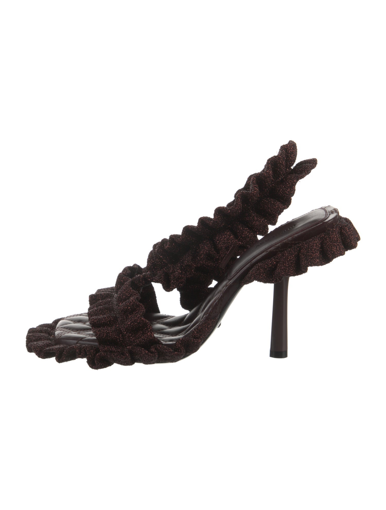 Burberry Pleated Accents Slingback Sandals