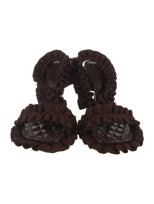 Burberry Pleated Accents Slingback Sandals