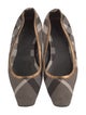 Burberry Canvas Plaid Print Ballet Flats