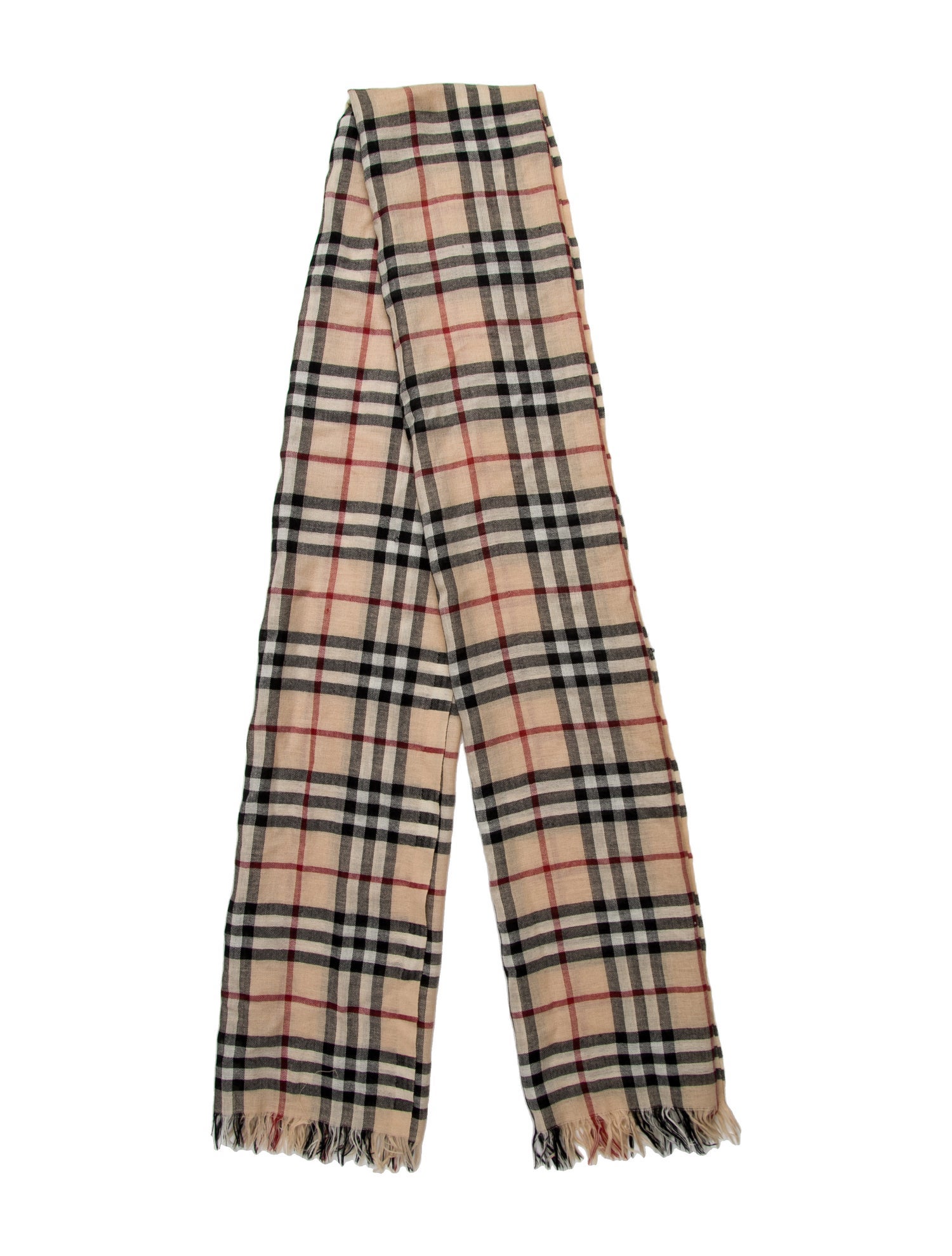 Burberry Cashmere Nova Check Pattern Scarf
