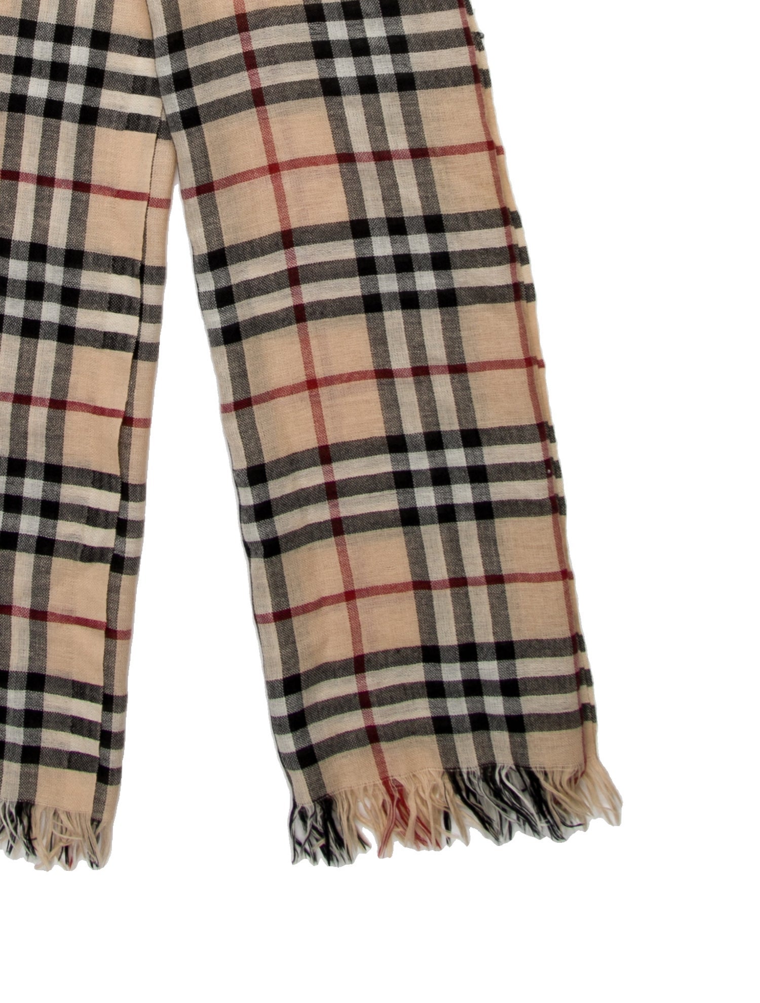 Burberry Cashmere Nova Check Pattern Scarf