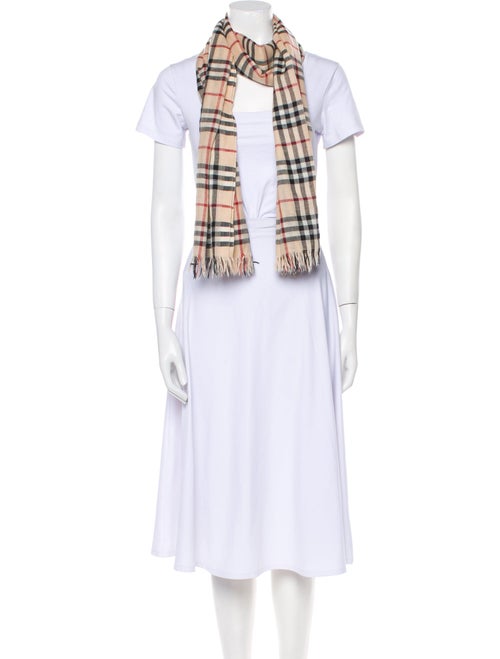 Burberry Cashmere Nova Check Pattern Scarf