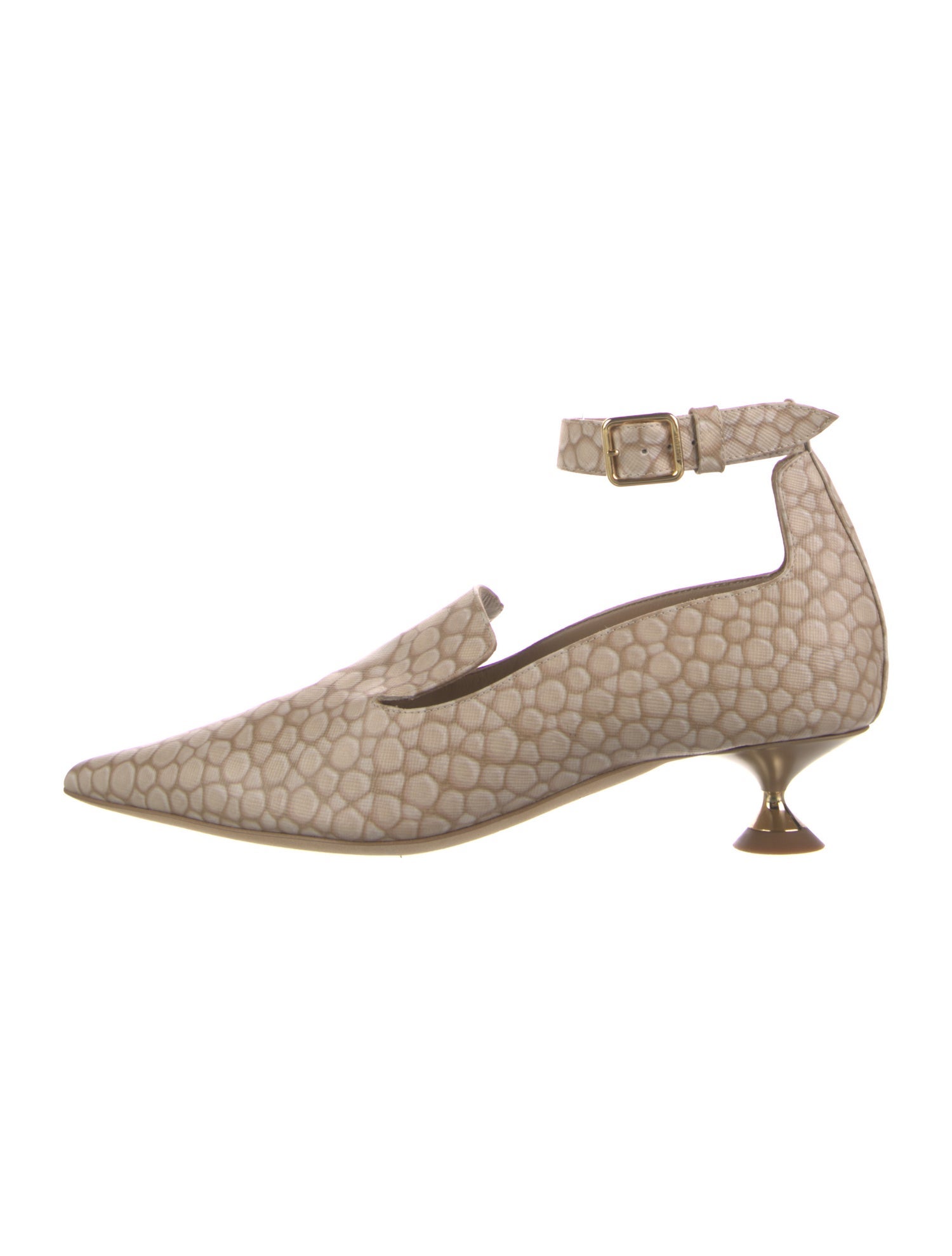 Burberry Leather Animal Print Pumps