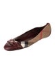 Burberry Nova Check Pattern Canvas Flats