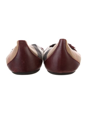 Burberry Nova Check Pattern Canvas Flats