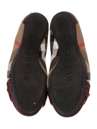 Burberry Nova Check Pattern Canvas Flats