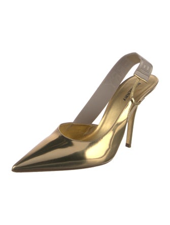 Burberry Patent Leather Slingback Pumps