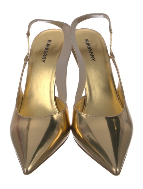 Burberry Patent Leather Slingback Pumps