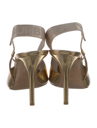 Burberry Patent Leather Slingback Pumps