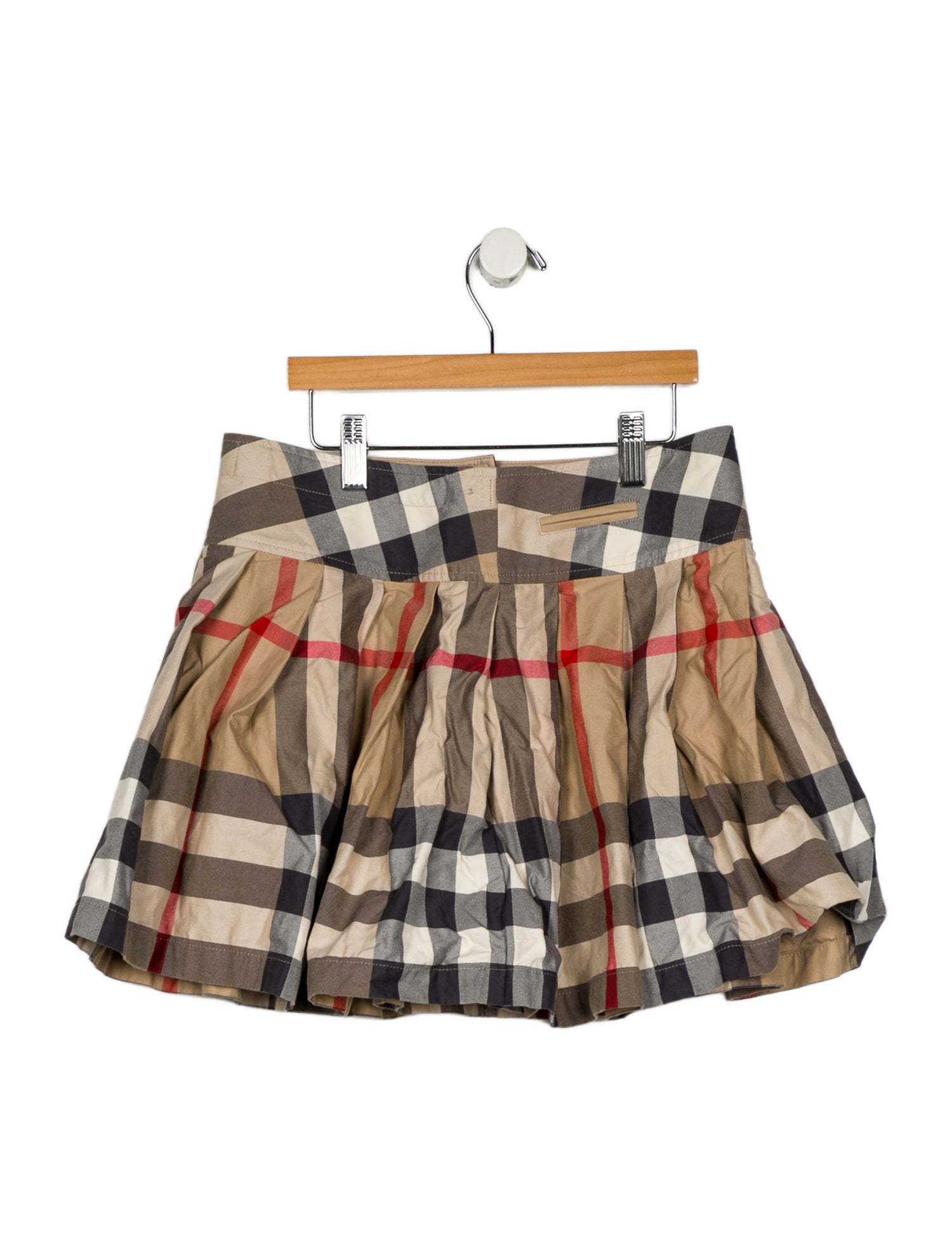 Burberry Pleated Printed Skirt