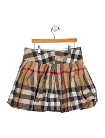 Burberry Pleated Printed Skirt