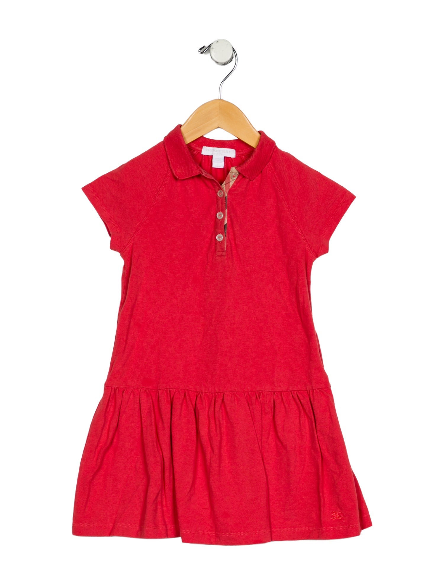 Burberry Girls' Short Sleeve Polo Dress