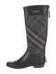 Burberry Smoked Check Pattern Rubber Rain Boots