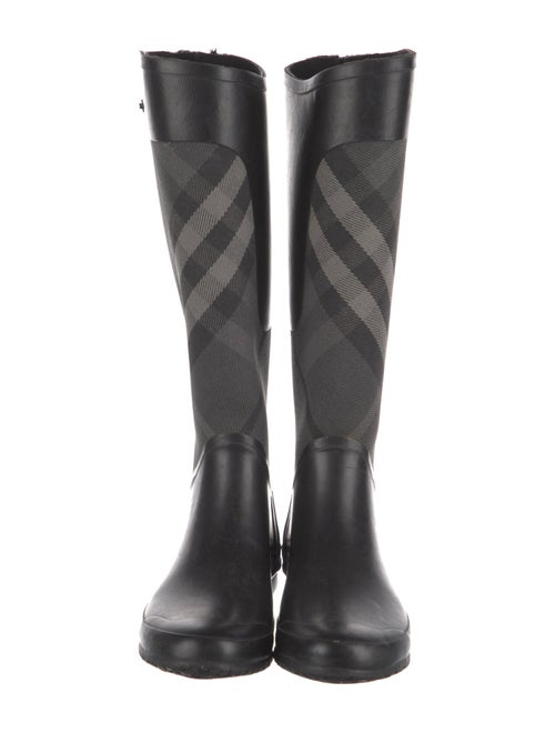 Burberry Smoked Check Pattern Rubber Rain Boots